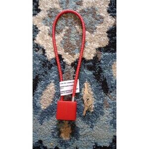 New With Two Keys Red Pistol/Rifle Lock Includes Instructions And Safety Warning